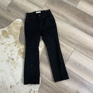 Madewell black Cali Demi boot bootcut cropped jeans